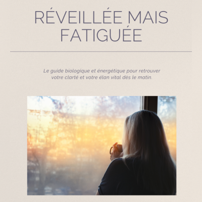 Couverture du livre blanc Réveillée mais fatiguée par Séverine Noel, Médium, Thérapeute holistique et Géobiologue.